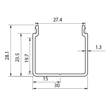 Canala pro lo portacavi 30×30