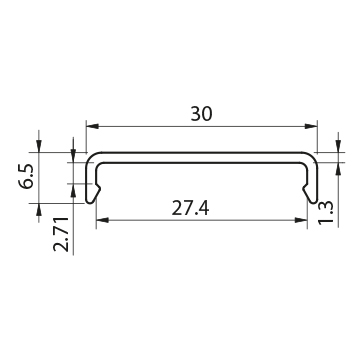 Coperchio pro lo portacavi 30×30