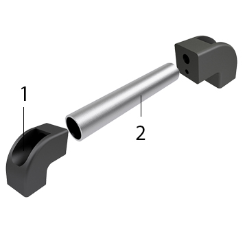 Maniglia a tubo in alluminio – lunghezza a richiesta