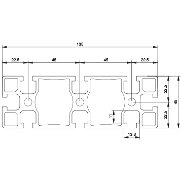 Profilo 45×135 – 8 cave