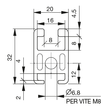 Profilo 20×32 – 2 cave leggero