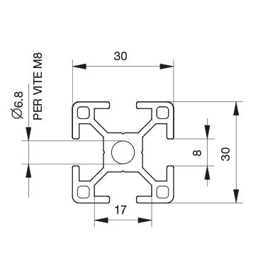 Profilo 30×30 – 4 cave