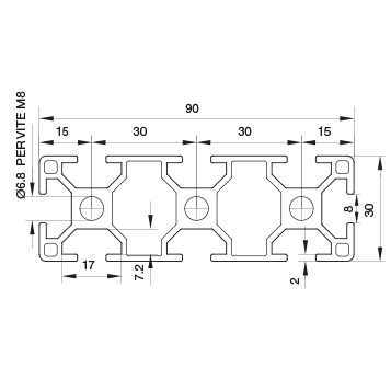 Profilo 30×90 – 8 cave