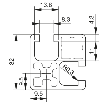 Profilo 32×32 – 2 cave leggero