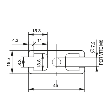 Profilo 18,5×45 – 2 cave