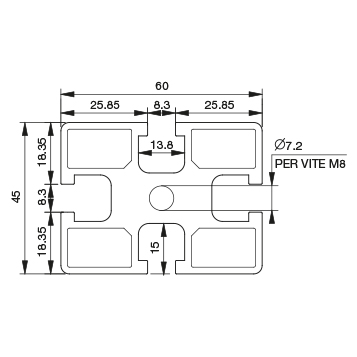 Profilo 45×60 – 4 cave