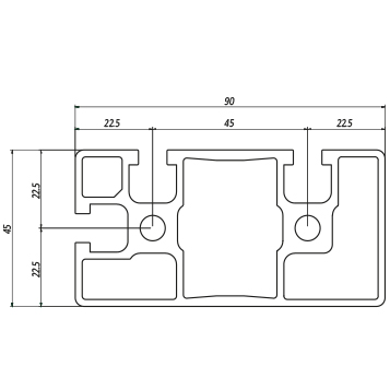 Profilo 45×90 – 3 cave pesante