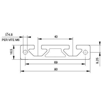 Profilo 80×16,5 – 2 cave