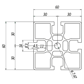 Profilo 60×60 – 4 cave