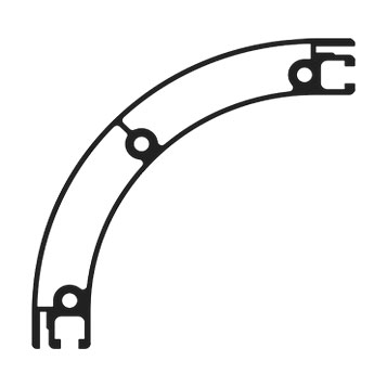 Profilo 26×145 raggiato – 2 Cave a 90°