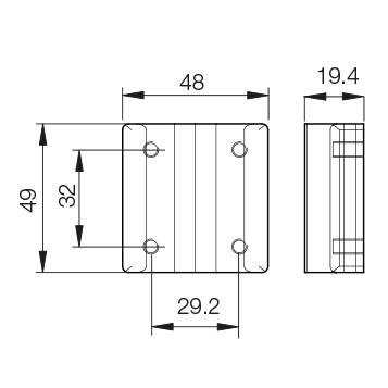 Cerniera con inserti M5