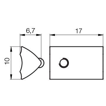 Cursore culla con sferetta 10×17