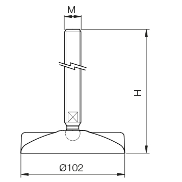 Piede snodato Ø102