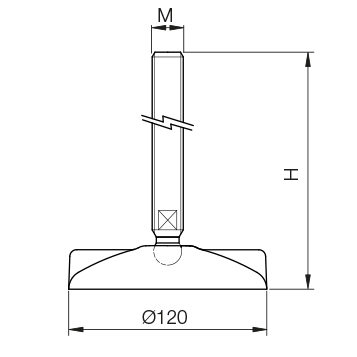 Piede snodato Ø120