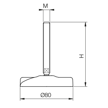 Piede snodato Ø80