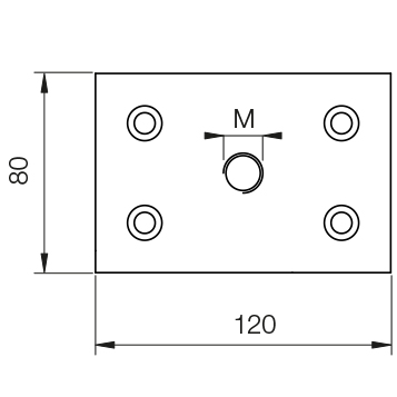 Piastra di fissaggio piedi 80×120