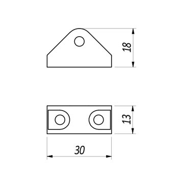 Supporto triangolare per fissaggio pannelli