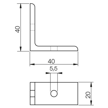 Angolare leggero 20×40