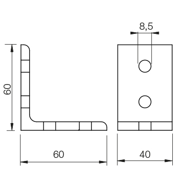 Angolare leggero 40×60