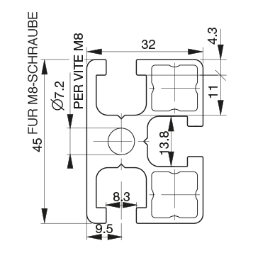 Profilo 45×32 – 3 cave