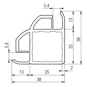 Profilo Q.25VA SENZA GUARNIZIONE sp.2