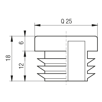 Tappo tubolare 25