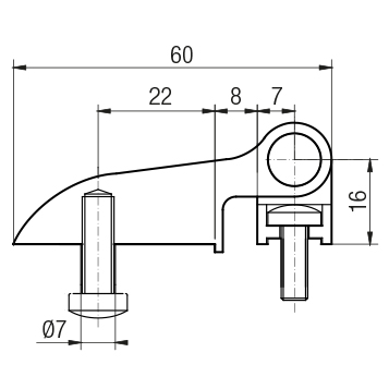 Kit cerniera materiale plastico