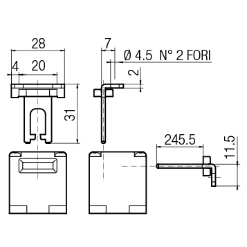 Chiave per micro 90°