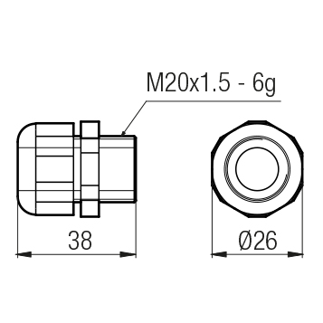 Pressacavo M20x1,5