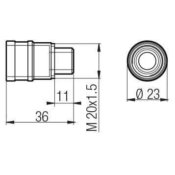 Pressaguaina diritto M20x1,5