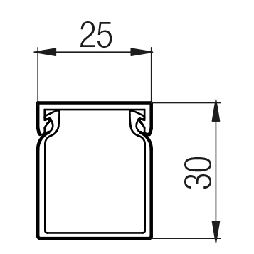 Canalina con coperchio 25×30