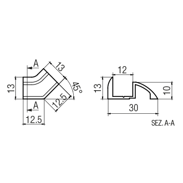 Cornice 30 2VA 135°