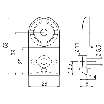 Riscontro magnete RLC18 per sportello