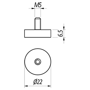 Magnete con supporto